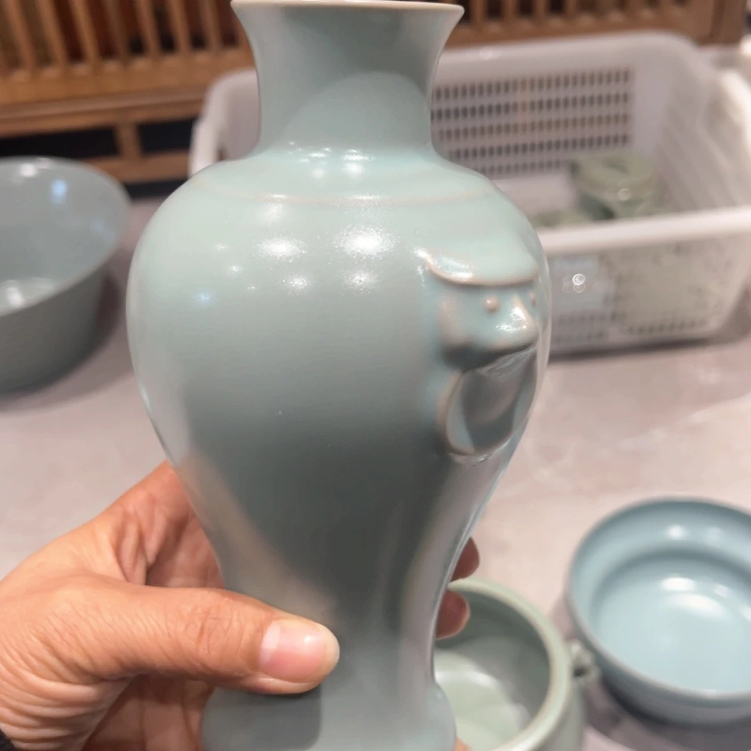 杯子瓷仿古一级虎头瓶还啊啊啊