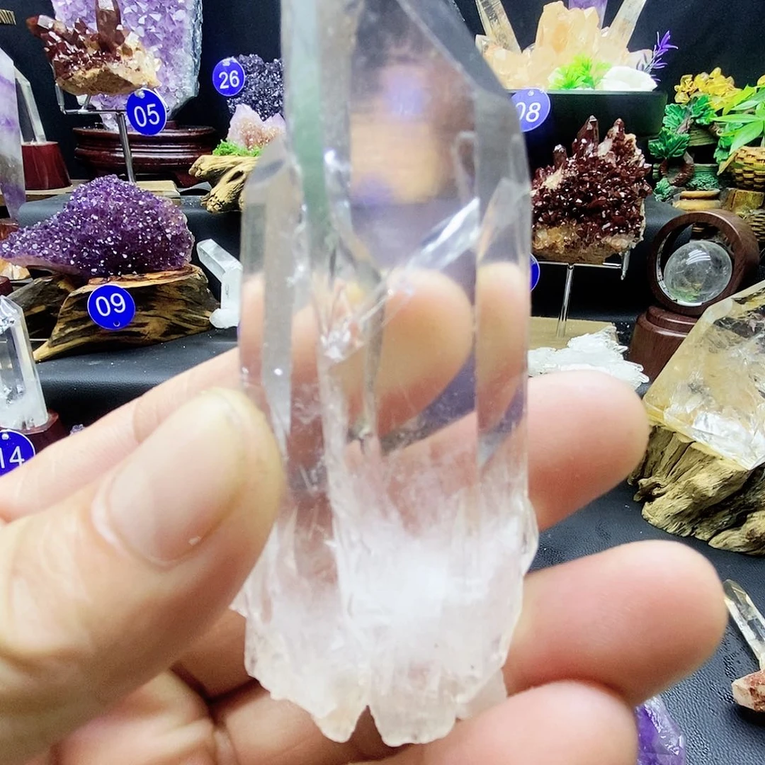 石材最****符水晶簇摆件，