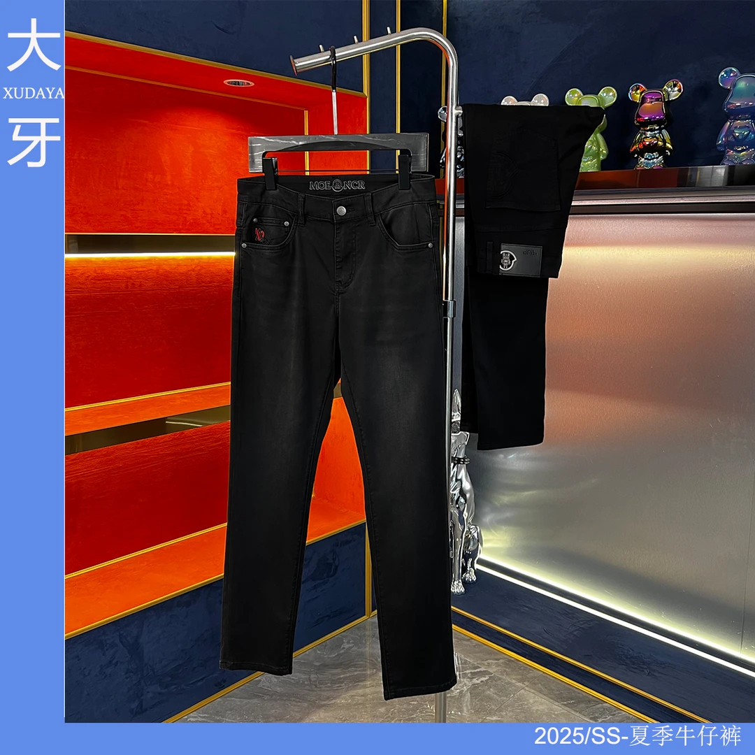 【大牙】333#薄款双色调牛仔裤男2025夏季男时尚轻奢弹力修身小直筒