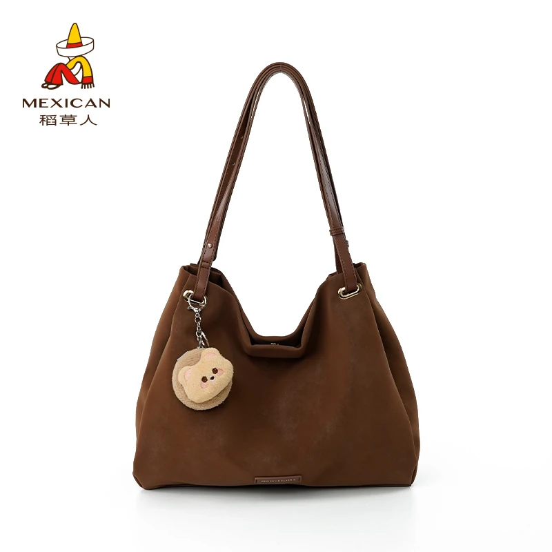 稻草人2025秋冬季新款简约通勤潮流百搭时尚单肩托特包斜跨包