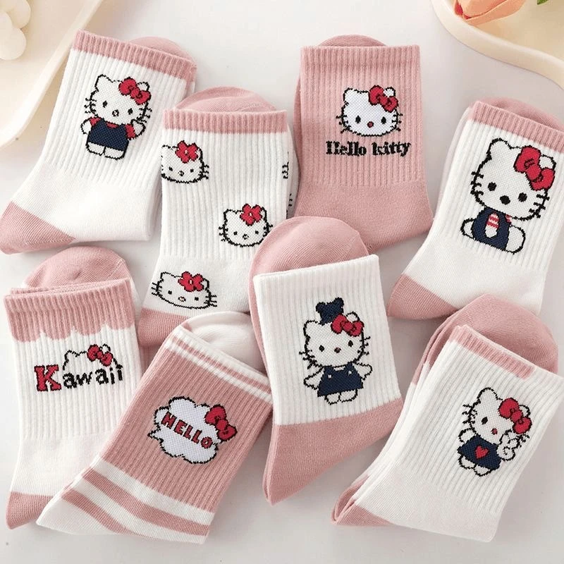 袜子女春秋新款可爱卡通日系百搭中筒运动学生长袜