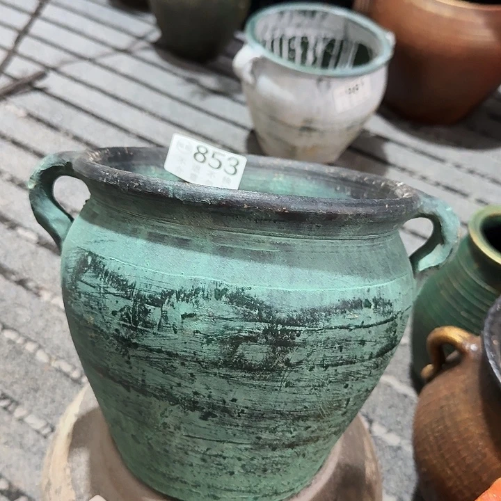 做旧绿双耳853高度17口径18
