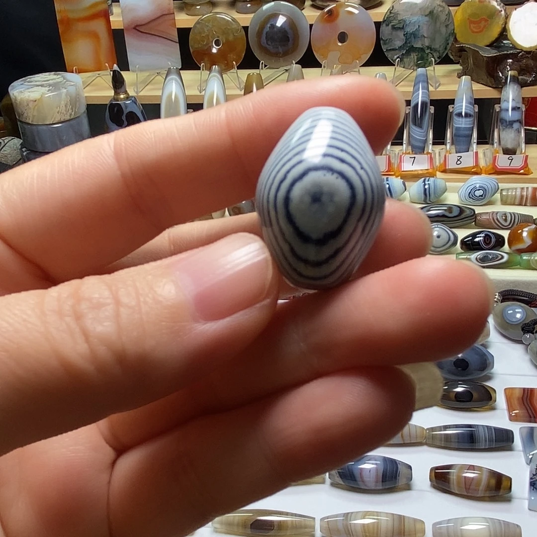 玛瑙/玉髓未镶嵌颈饰蓝沁