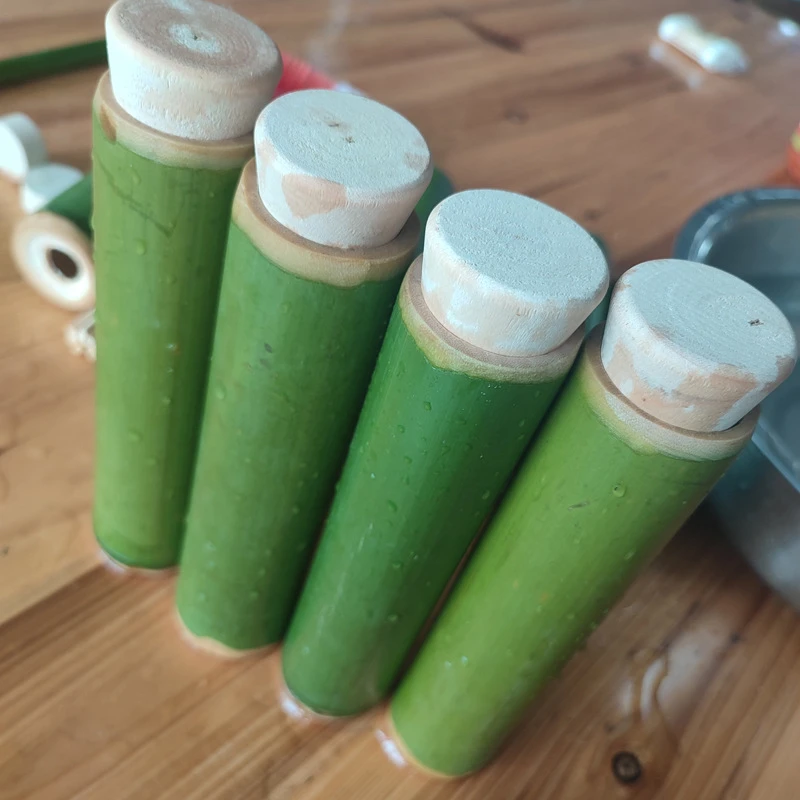 天然竹筒粽子模具家用商用新鲜手工活塞式糯米饭蒸桶现砍现发竹子