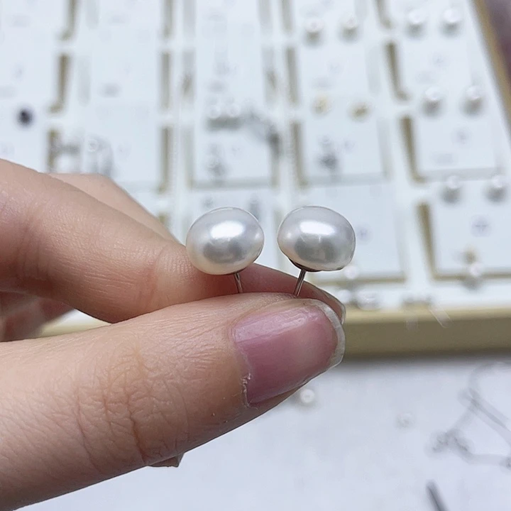 淡水珍珠耳饰银S925镶嵌灌*包