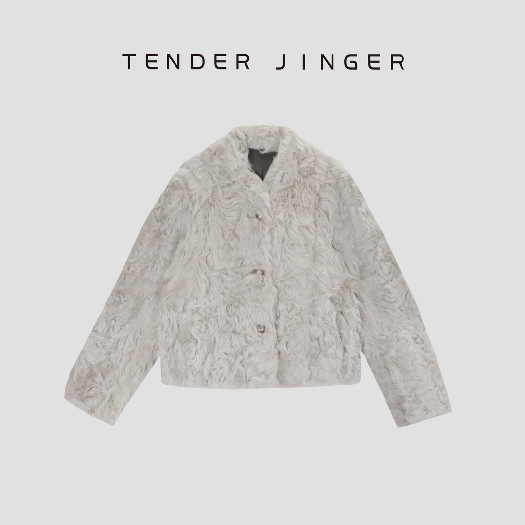 Tender Jinger【冬天的主旋律】小湖羊皮毛一体皮草外套T54YLY668Y