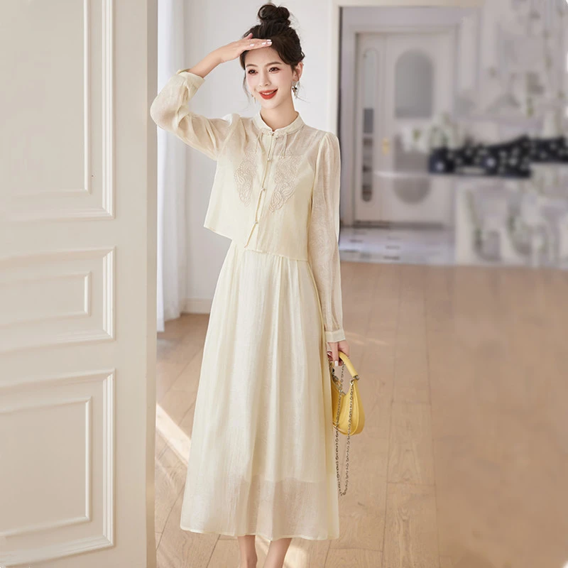新中式国风套装连衣裙女装2025新款春夏高级感时尚气质两件套裙子