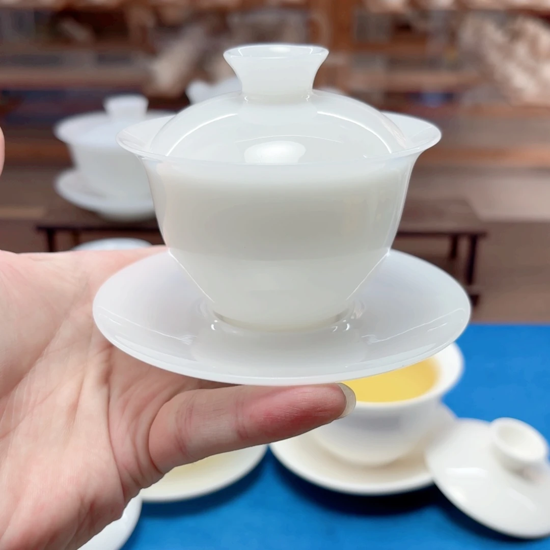 120毫升璞玉冰种玉瓷茶具工厂