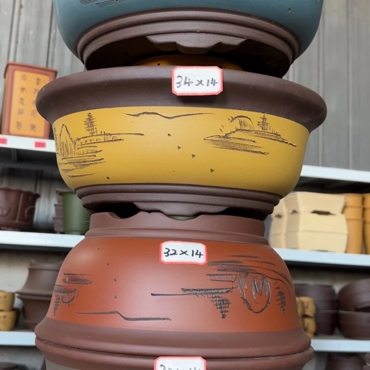 紫砂花盆100-4。