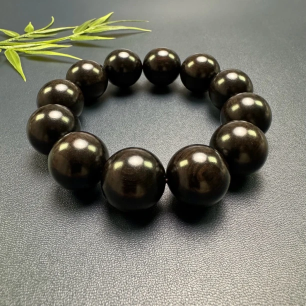 黑檀紫光檀2.0圆珠单圈手串