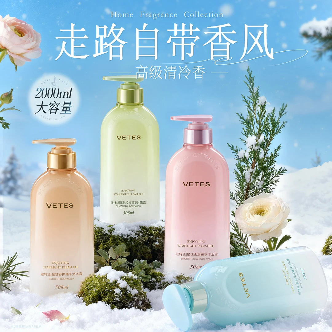 维特丝沐浴露持久留香72小时香水氛保湿止痒男士女套装正品牌官方