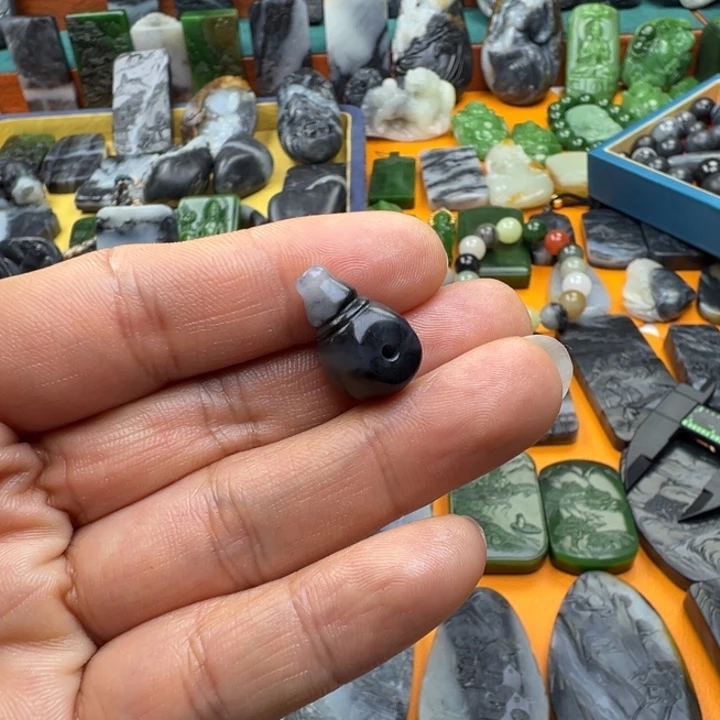 和田玉三通珠未镶嵌T****x