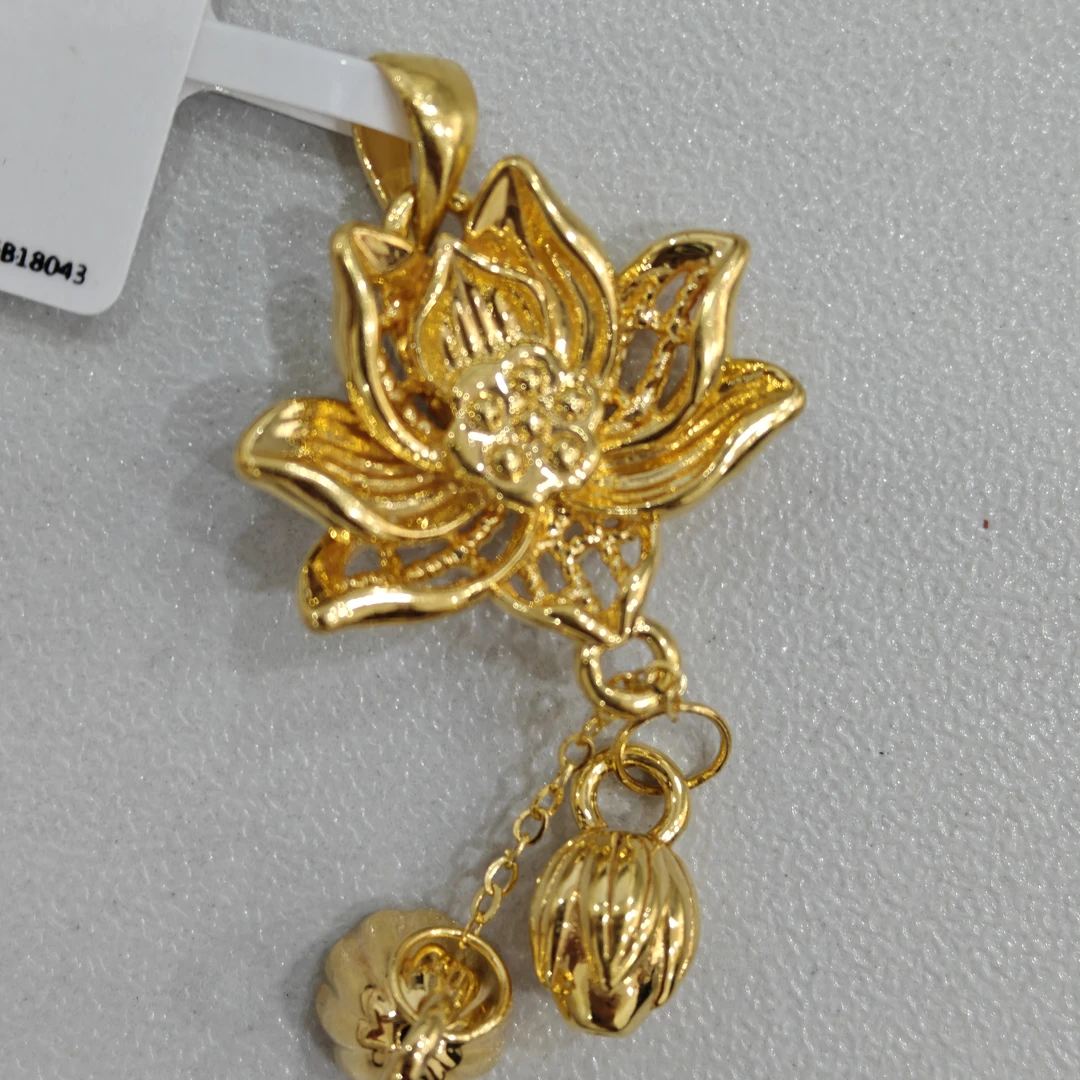 【莹莹专享】足金999 莲花GP   1.48纳金添福