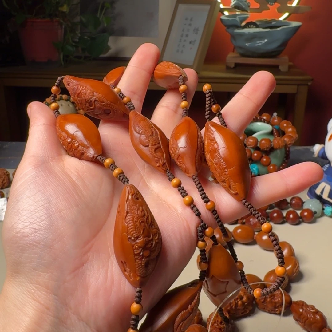 橄榄核手串/手链手工龙两花