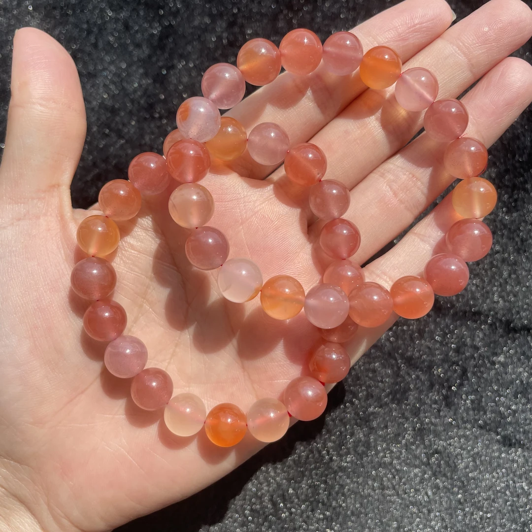 石惑珠宝@南红单圈圆珠手串约9mm+-多样性发一