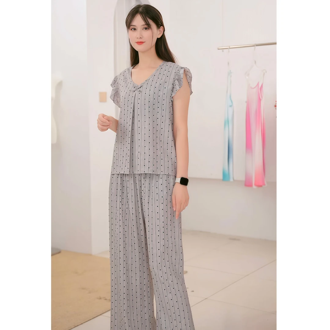 2025夏季棉绸套装轻薄透气舒适可外穿家居服fh