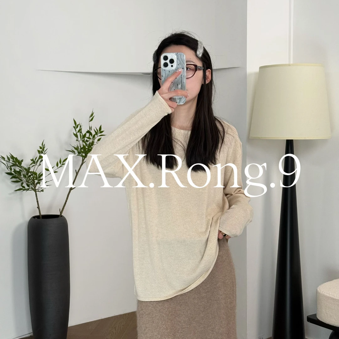 MAX.Rong.9圆领【繁星】26春款半精纺羊绒内搭 柔软亲肤针织打底