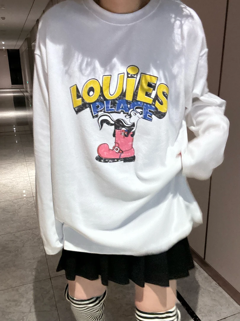 韩版卡通字母鞋子T恤