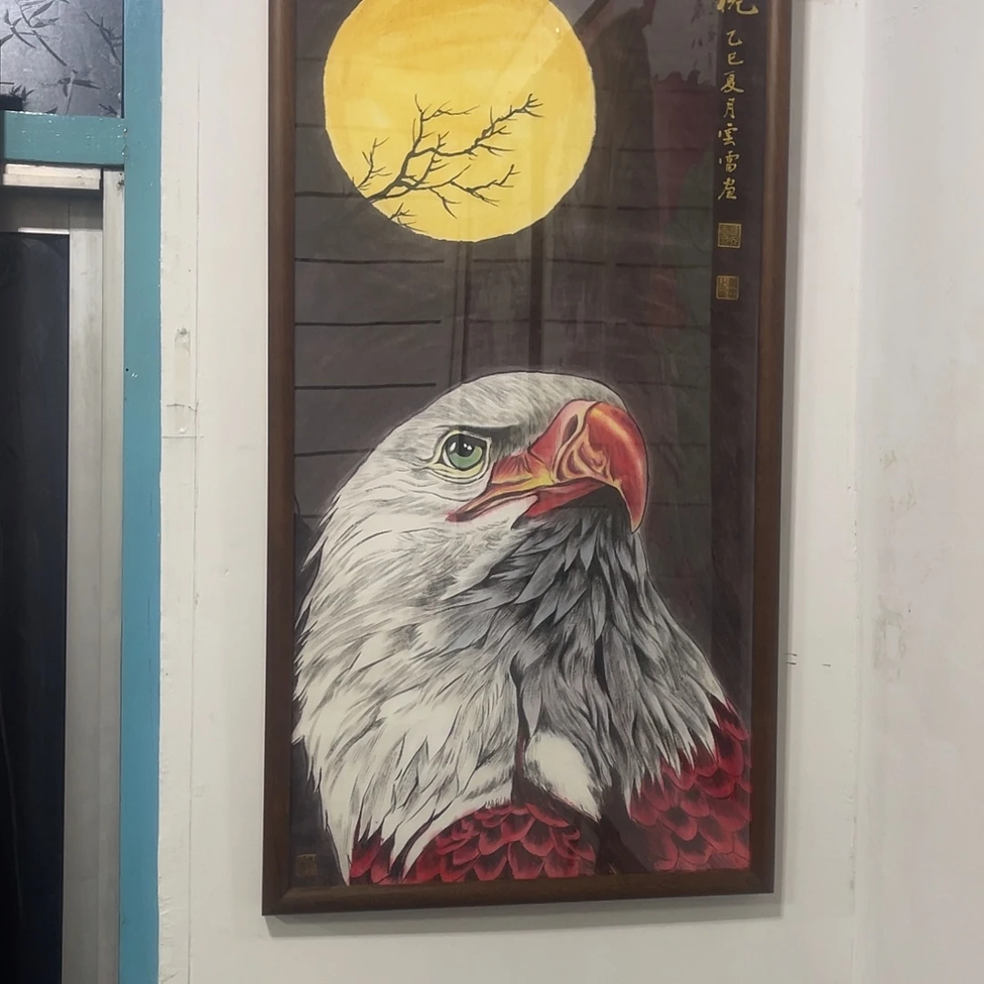 东***️国画手绘国画雄视