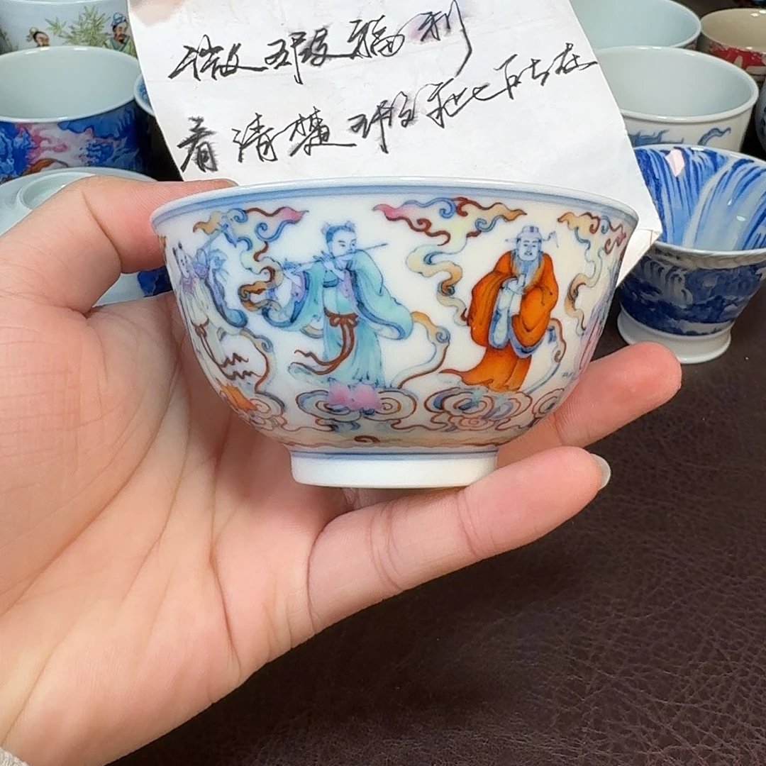 狐***诗现代景德镇陶瓷盖碗