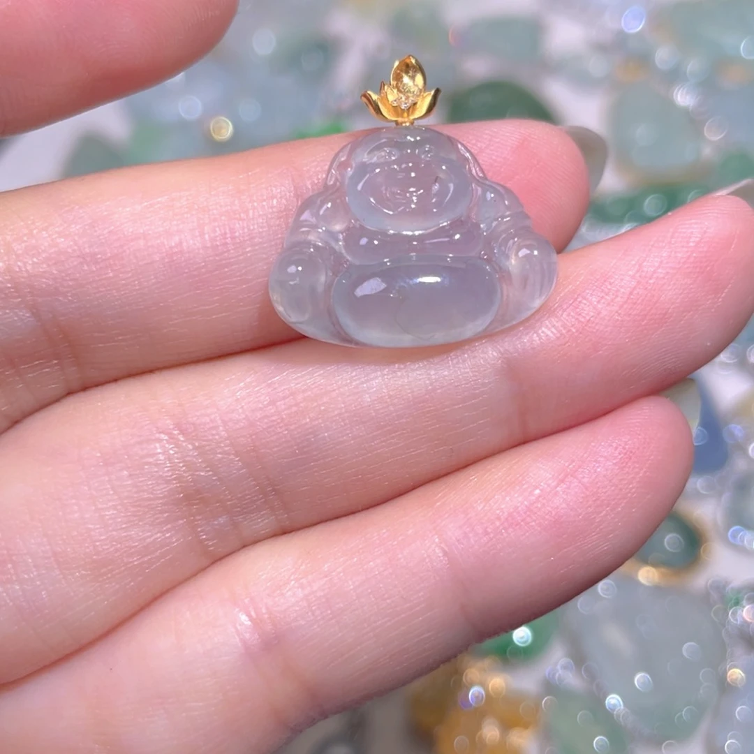 翡翠18K金镶嵌颈饰翡翠