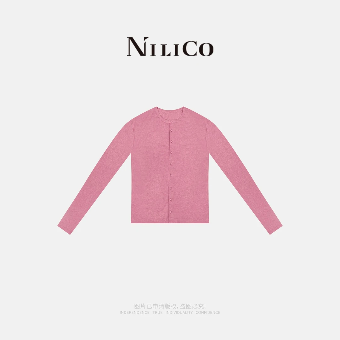 NILICO【海派甜心】活力欧若风绵羊毛时髦显瘦气质开衫欧若风