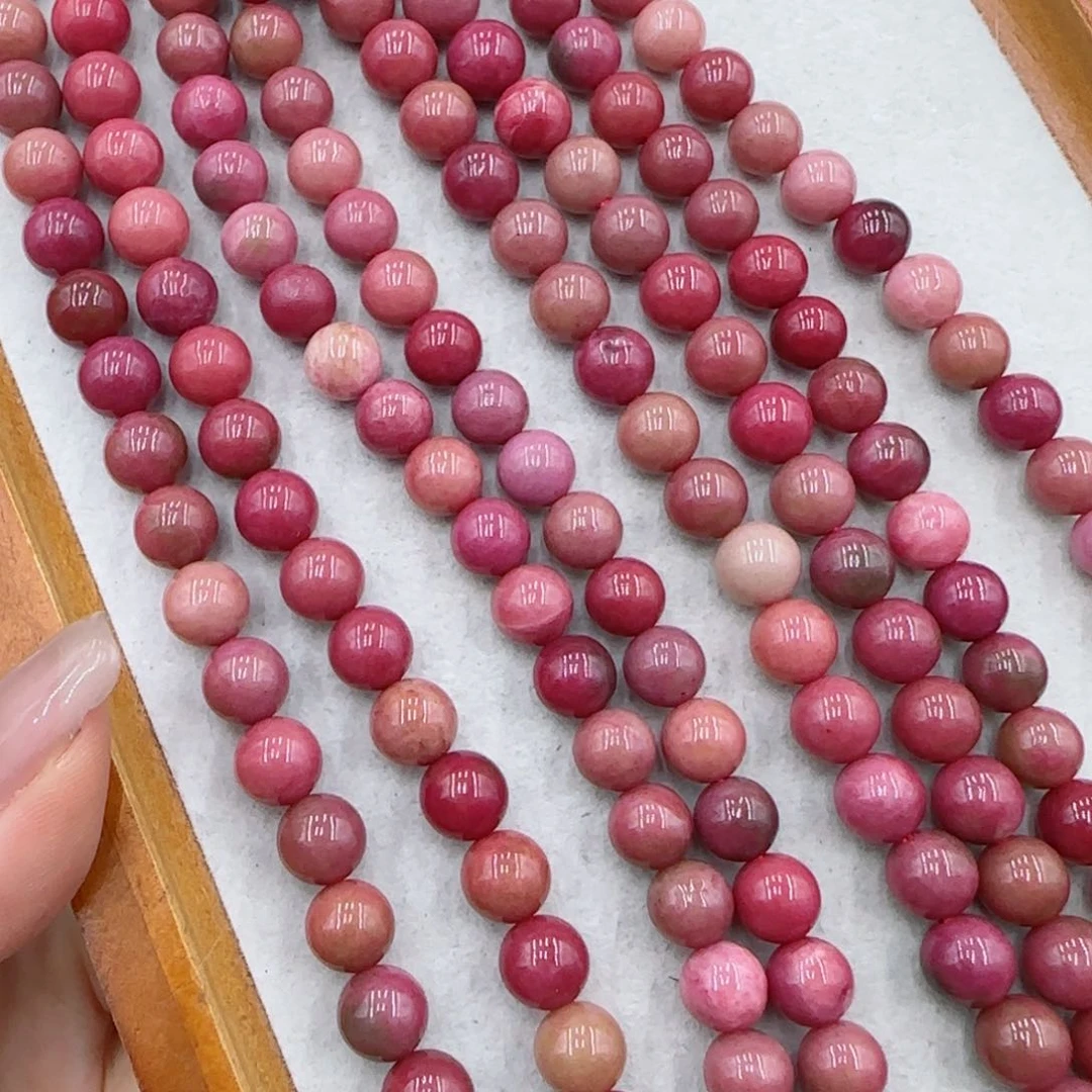 玛瑙/玉髓未镶嵌珠宝半成品桃花玉一条卡8特价