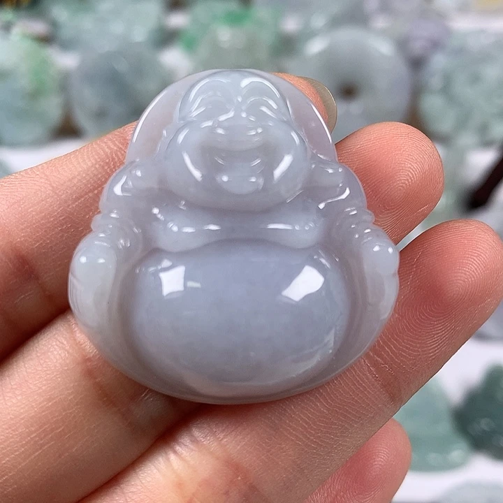 颈饰未镶嵌翡翠笑佛福利卡厚10+