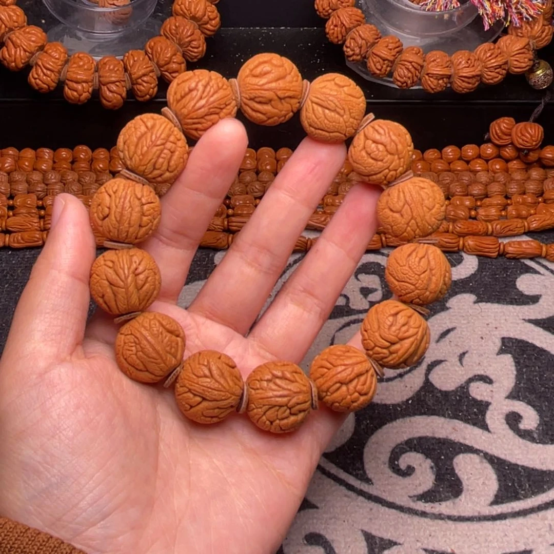 手串桃核龙纹龙珠20