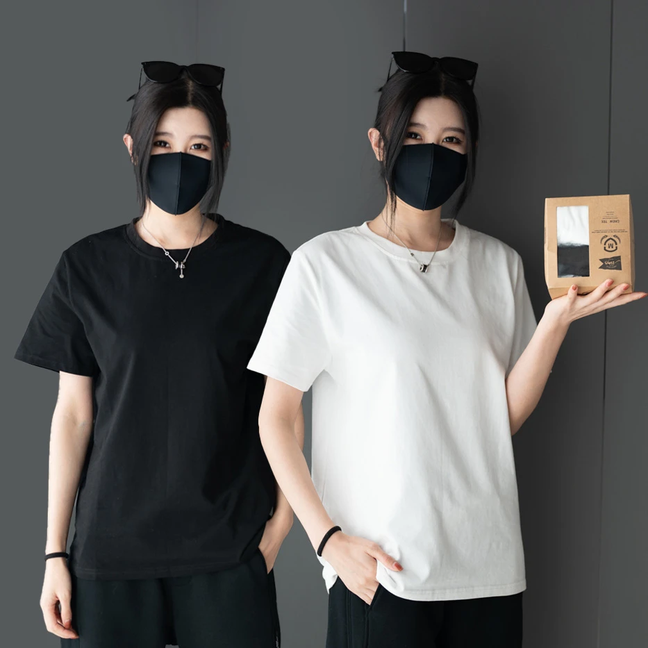 21M603情侣款男女同款休闲青春潮流款服休闲纯色短袖