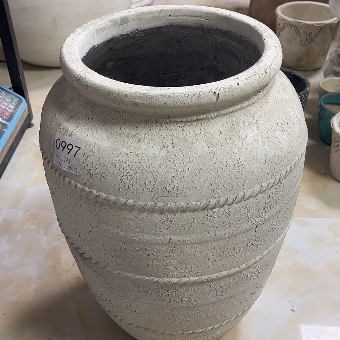 大罐子花盆复古做旧