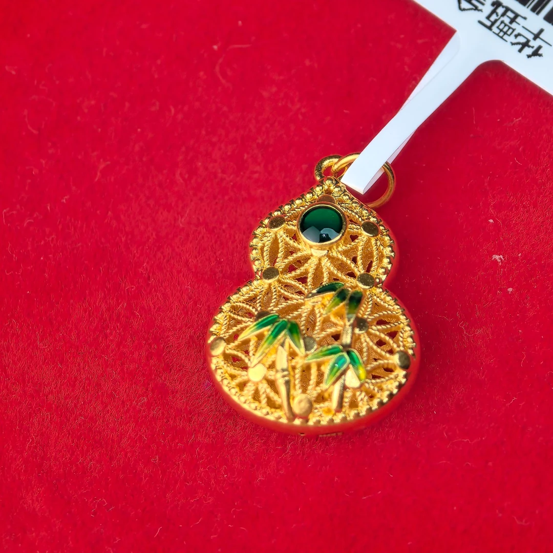 足金999竹叶葫芦（配件）-JFX1130