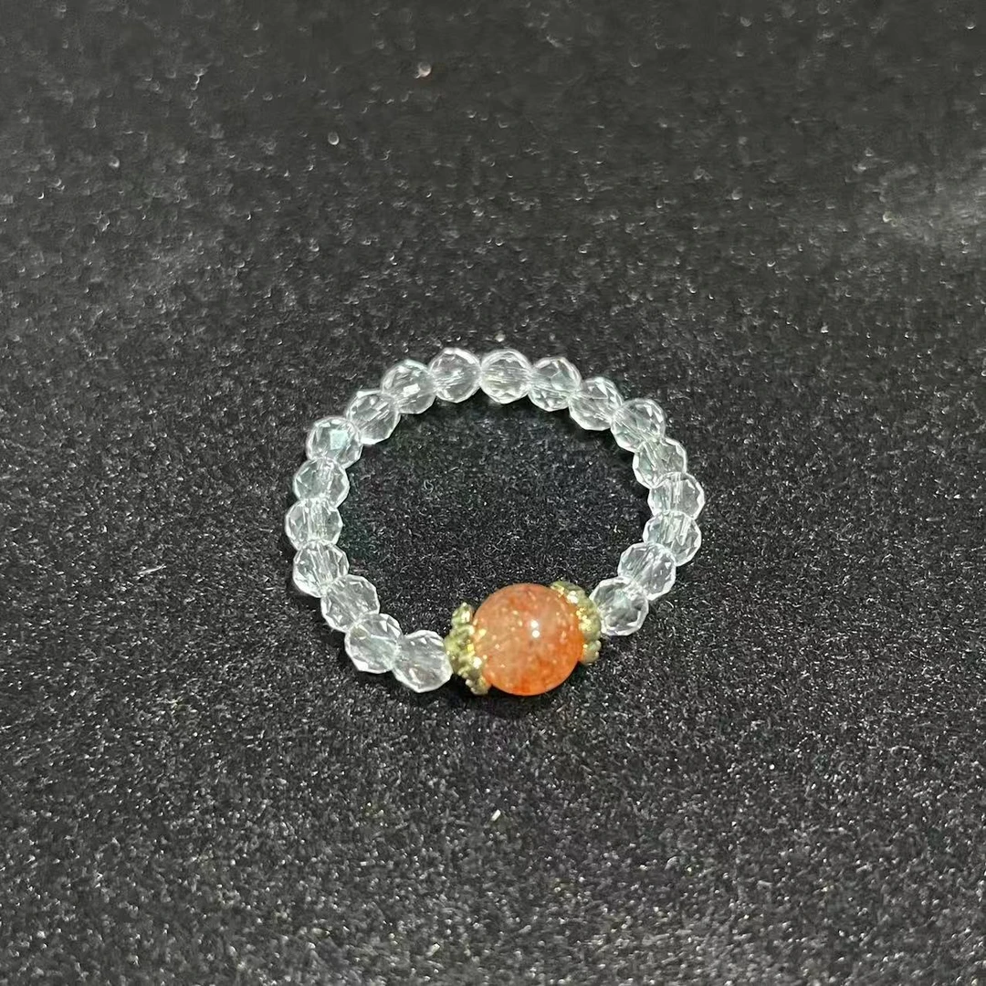 天然胶花小众戒指