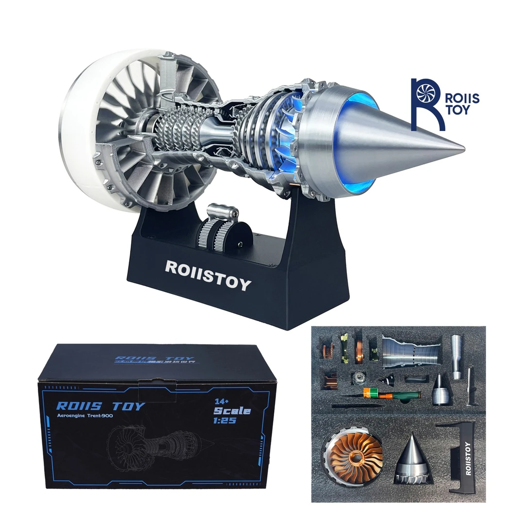 【双旦8折】白壳子尾焰版 涡轮发动机模型 电动可调速科教益智