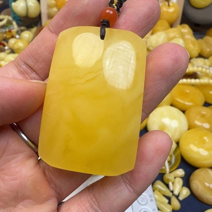 蜜蜡未镶嵌毛衣链天然蜜蜡