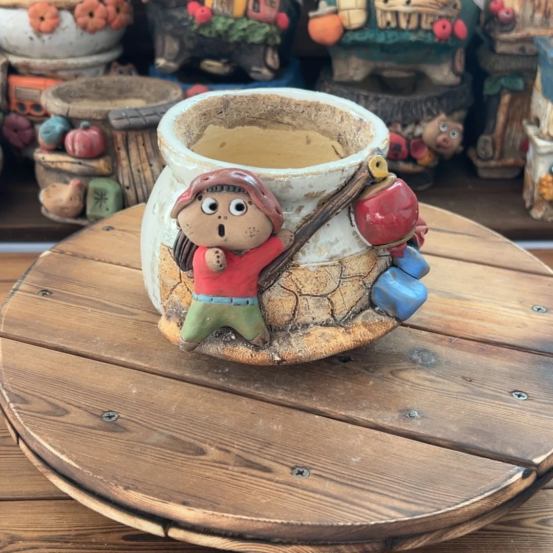 红陶嘻哈多肉花盆