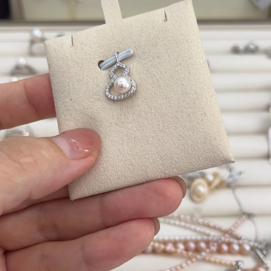 吊坠(不含链)银S925镶嵌海水珍珠