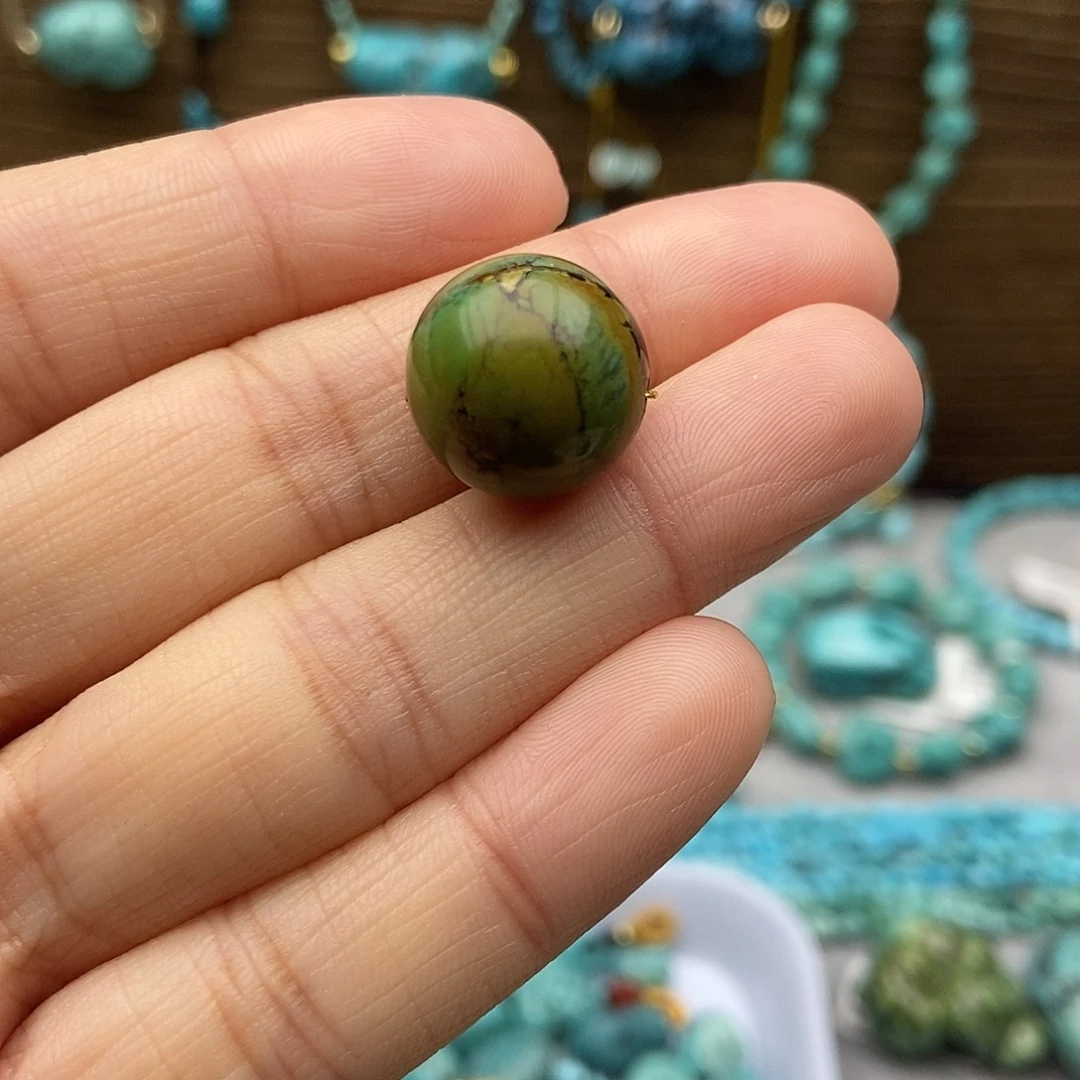 绿松石未镶嵌特色圆珠