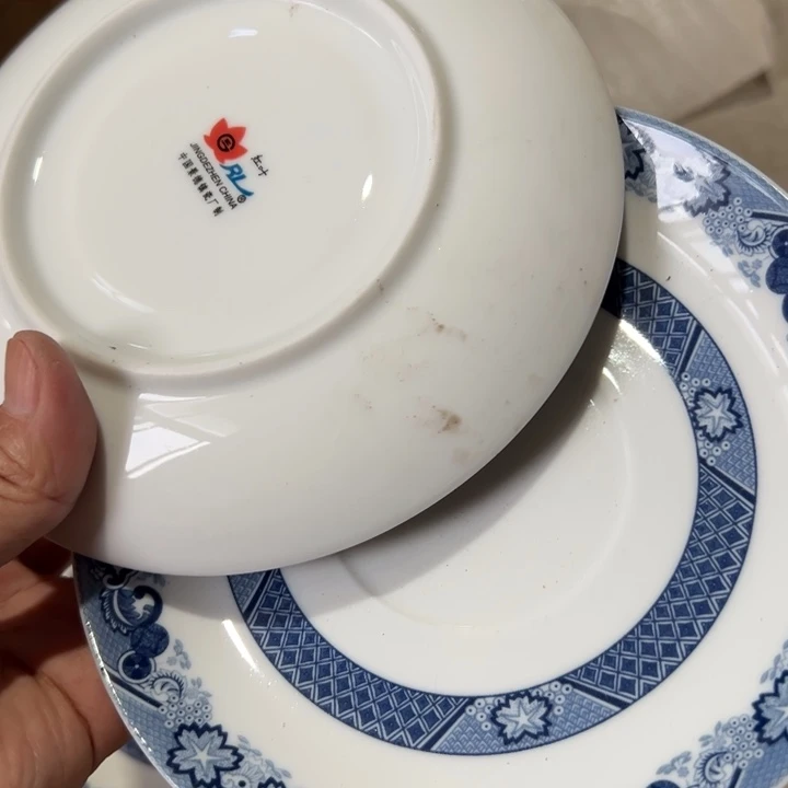 六寸两个古典园林陶瓷