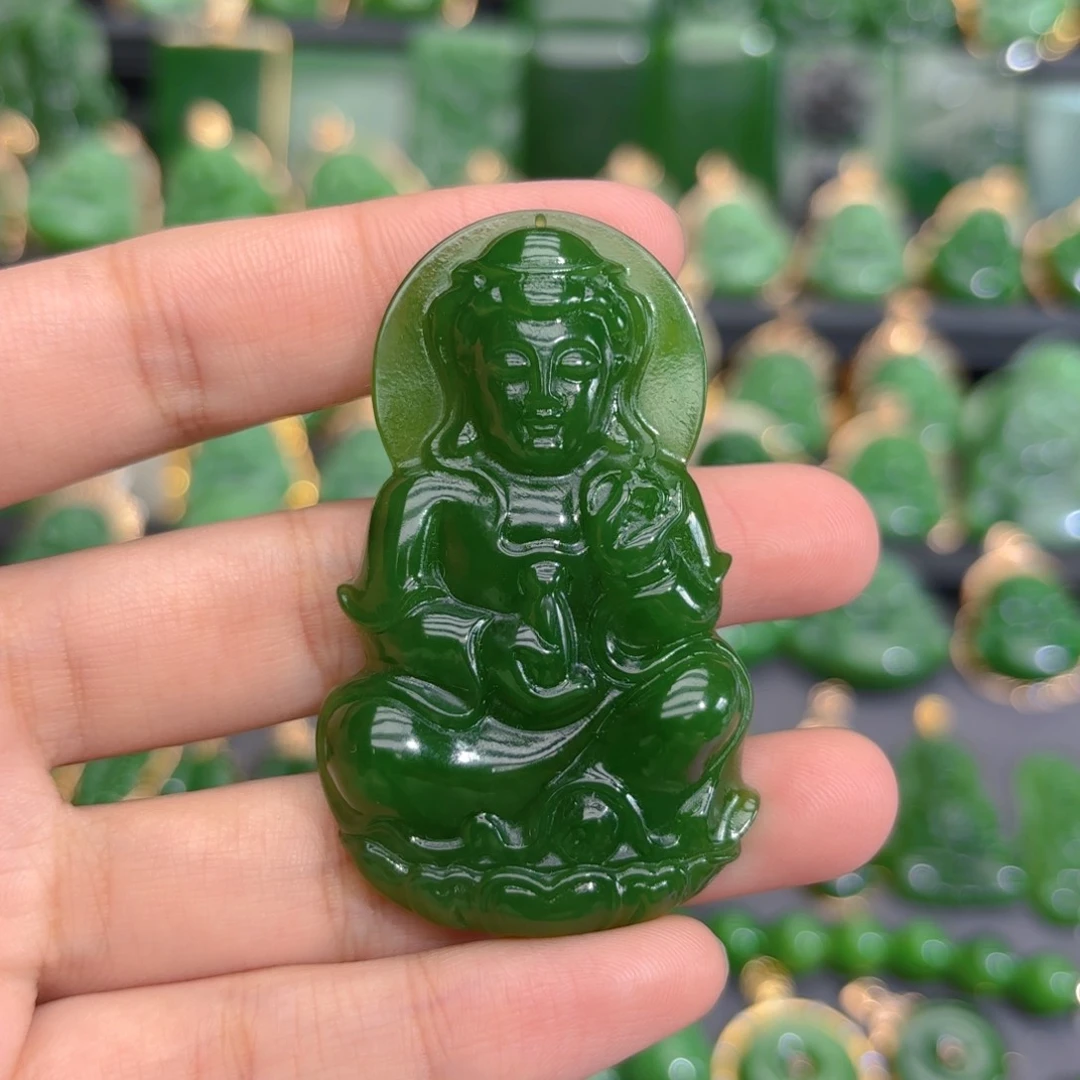 颈饰未镶嵌和田玉（碧玉）编绳