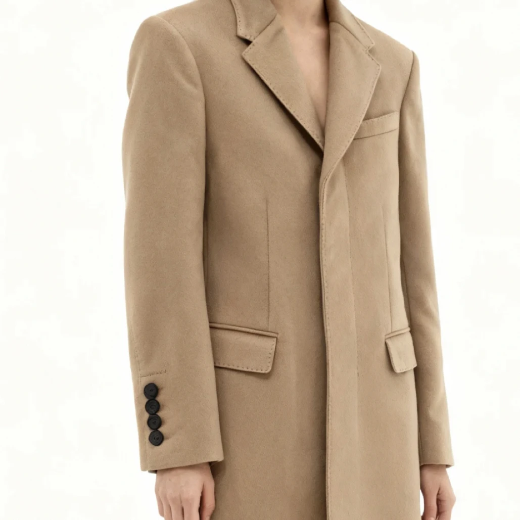 未使用 BURBERRY/博柏利 经典毛呢大衣外套/50码/A04689/微瑕