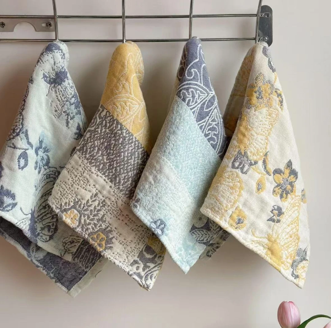 A类彩棉纱布大尺寸吸水毛巾-（彩）