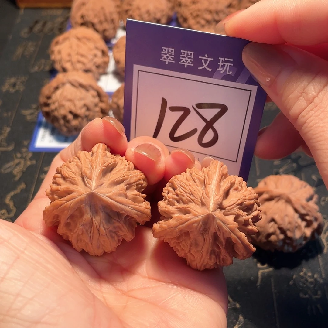 桃核把件128号全品文山三棱3.8