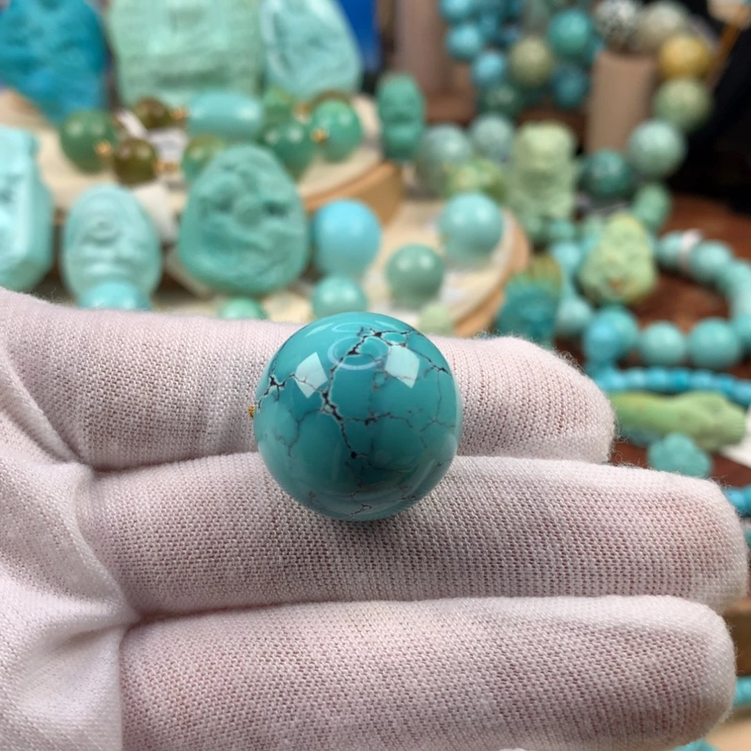 绿松石未镶嵌珠宝奇石21mm