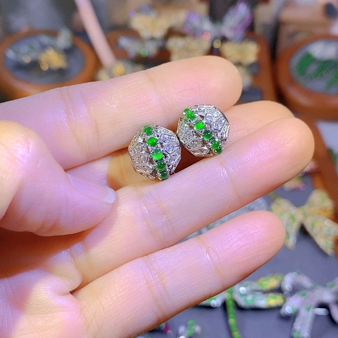 颈饰银S925镶嵌翡翠多样性发其一