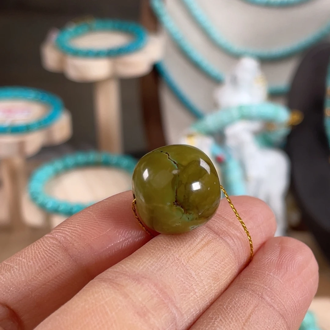 绿松石未镶嵌套链大枣珠16.5mm