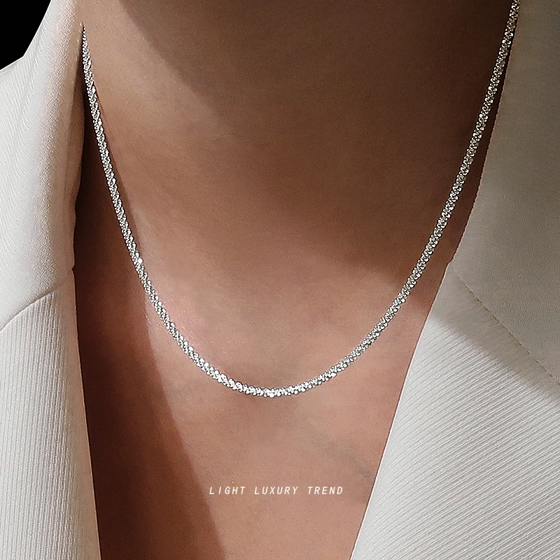 钛钢项链 ins气质简约满天星项链男潮流百搭小众轻奢男士锁骨链女