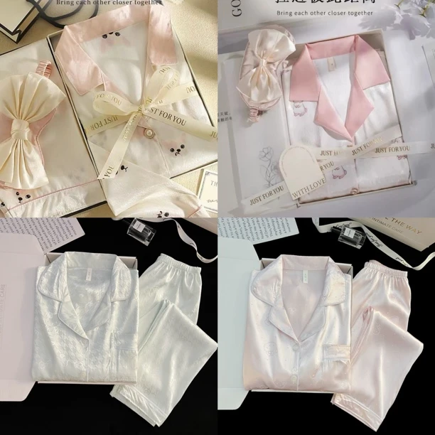 【长袖长裤】冰丝凉感凯蒂猫白色睡衣女春夏季可外穿可爱学生家居服