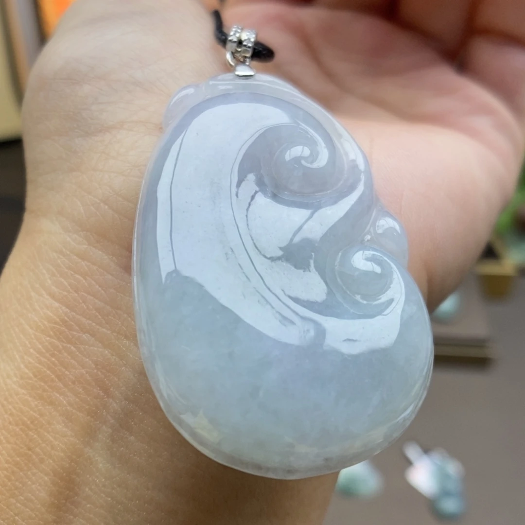 翡翠银S925镶嵌颈饰吊坠1