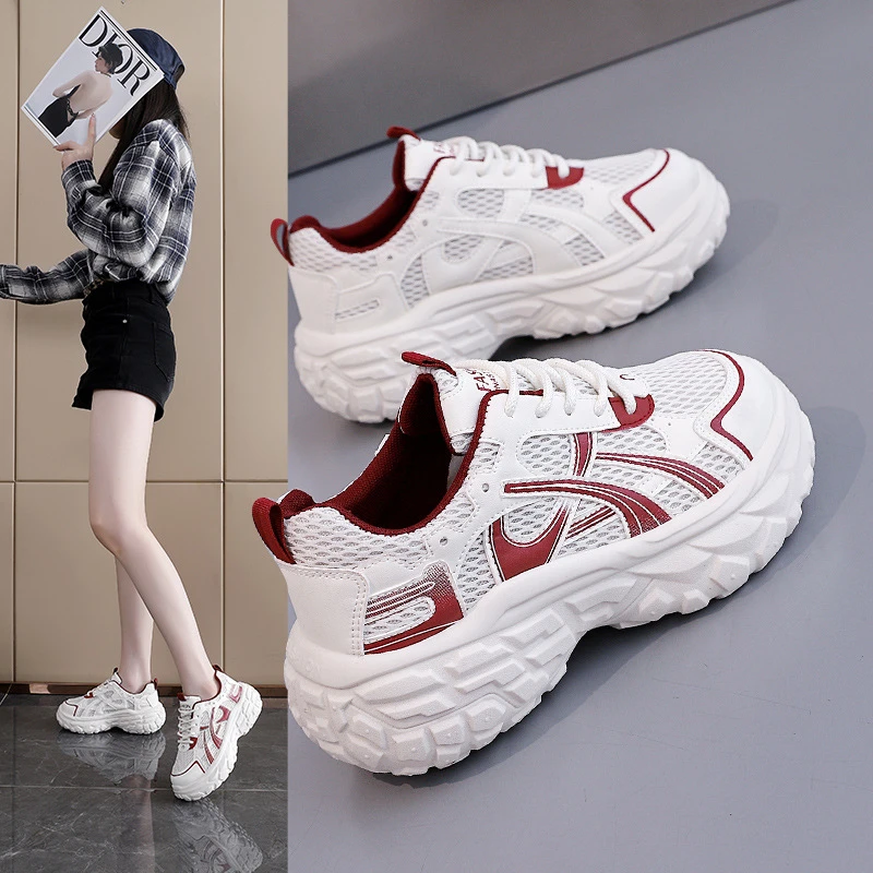 巴黎老爹鞋女2025秋季新款复古运动休闲鞋百搭厚底增高跑步鞋8802